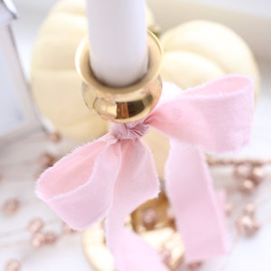 Blush Pink Cotton Ribbon: Hand-Dyed Rustic Wedding Invitation Ribbon