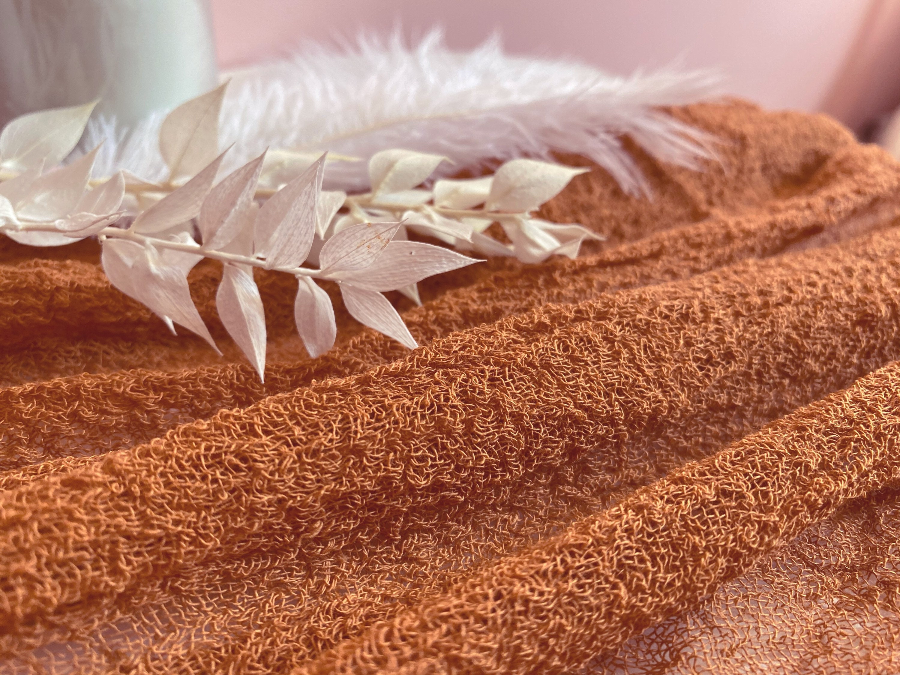 COPPER Gauze Runner Natural Color Photo Prop Decor Eco Cotton Etsy