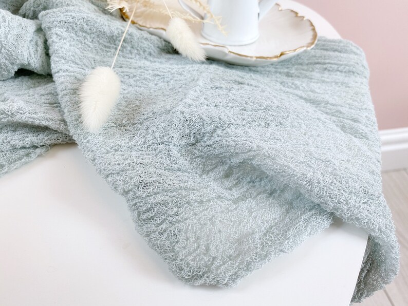 Wrap Blanket in MIST color ECO wrap Newborn photography wrap Custom baby wrap cotton