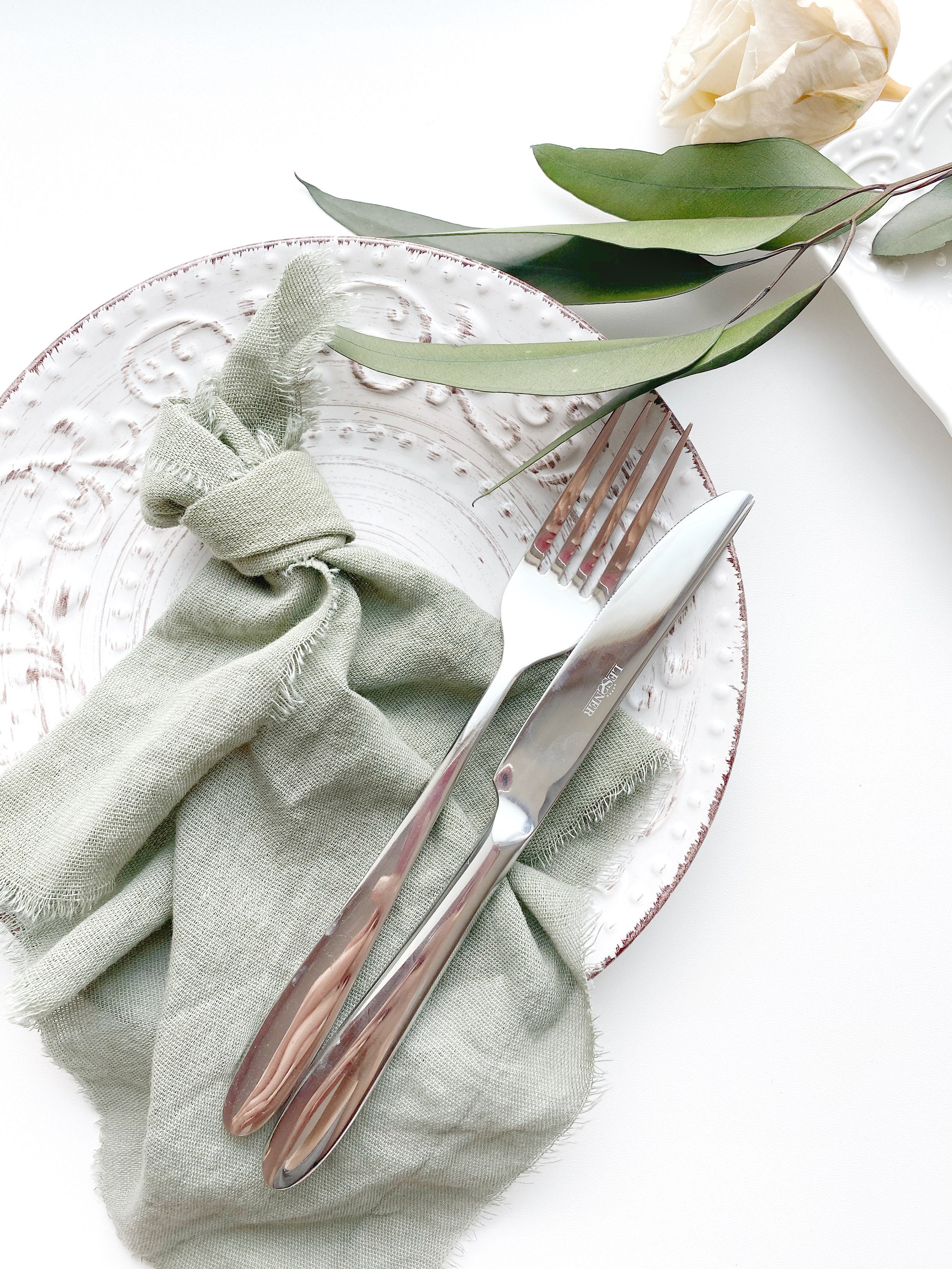 SAGE GREEN Cotton Napkins Reusable Napkins Dinner Napkins Etsy
