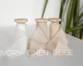 Nastro di seta tinto a mano per decorazioni nuziali, nastro decorativo per inviti e bouquet