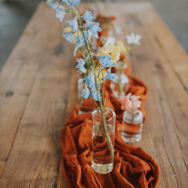 Cheesecloth Rust Table Runner Etsy
