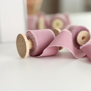 Dispatches from USA /WISTERIA cotton ribbons for invitations or wedding bouquet Hand dyed premium cotton Purple ribbon collection