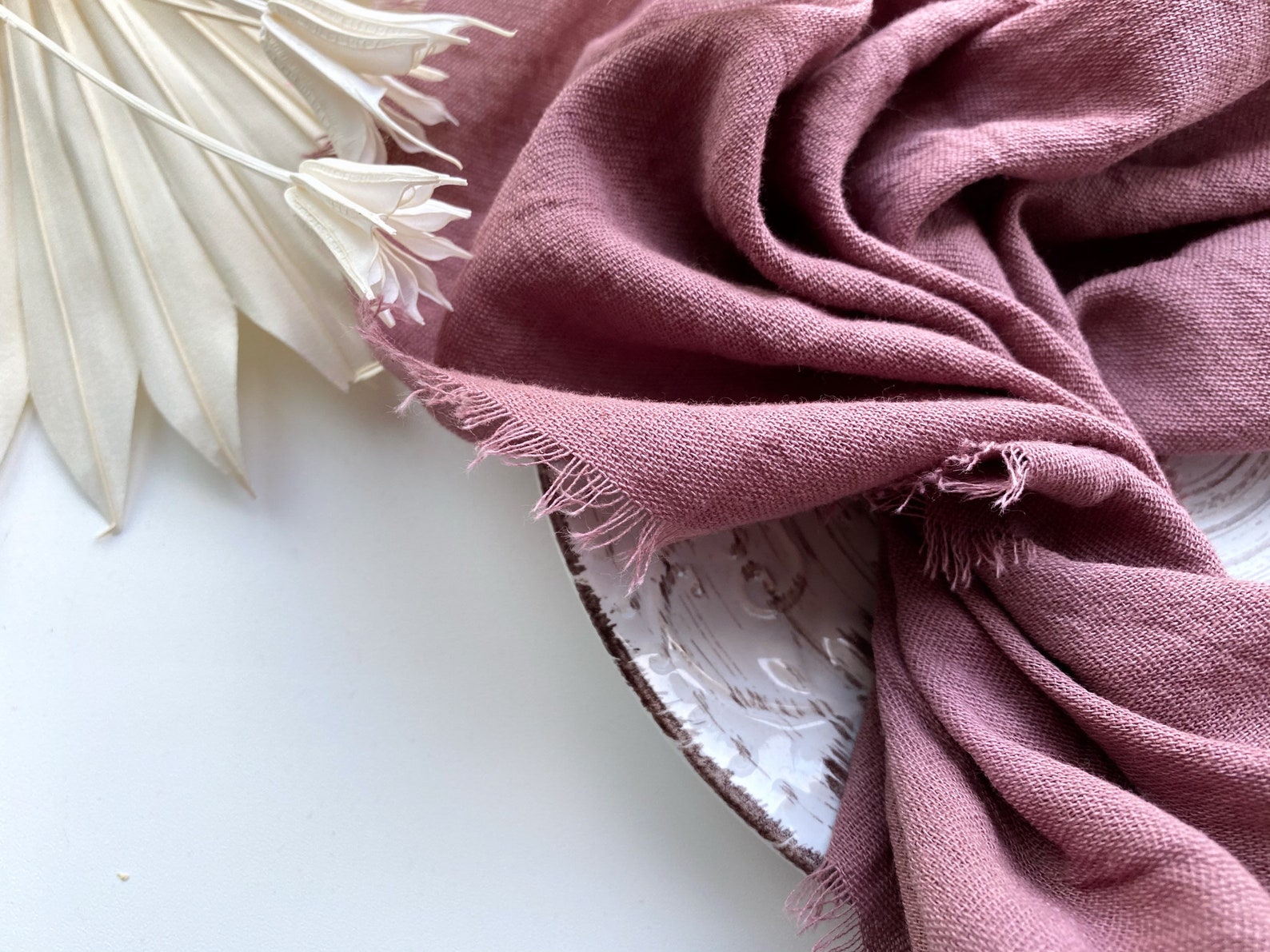 MAUVE cotton napkins for wedding Wedding cheesecloth dinner Etsy
