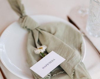 Wedding napkins / Rustic table wedding decor / Sage green wedding / Sage green home decor