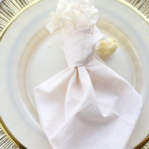 Wedding napkins / Cloth Napkins / Elegant IVORY Cotton Napkins / Handmade napkins Perfect for Wedding Table / Baby Shower Napkins