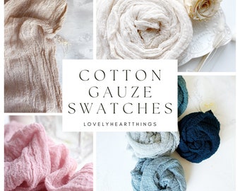 Free fabric swatches / Gauze fabric samples / Hand dyed cotton gauze