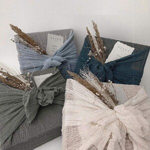 Hand-Dyed Gauze Furoshiki: Reusable Eco-Friendly Gift Wrap image 2