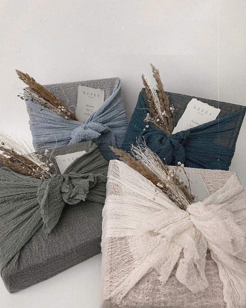 Hand-Dyed Gauze Furoshiki: Reusable Eco-Friendly Gift Wrap image 2