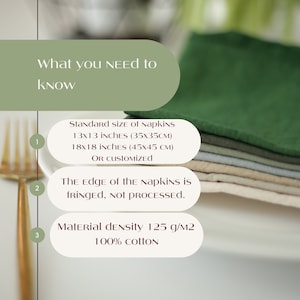Wedding napkins / Rustic table wedding decor / Sage green wedding / Sage green home decor image 7