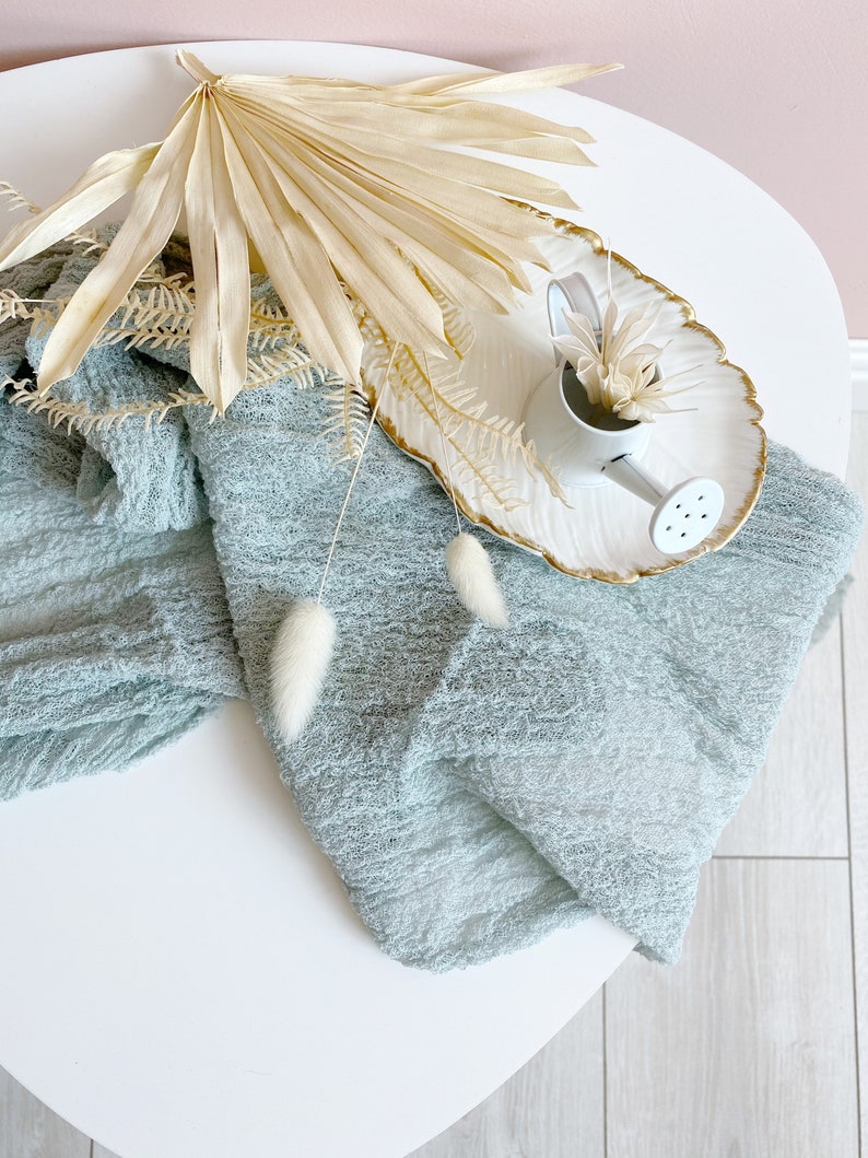 Wrap Blanket in MIST color ECO wrap Newborn photography wrap Custom baby wrap cotton