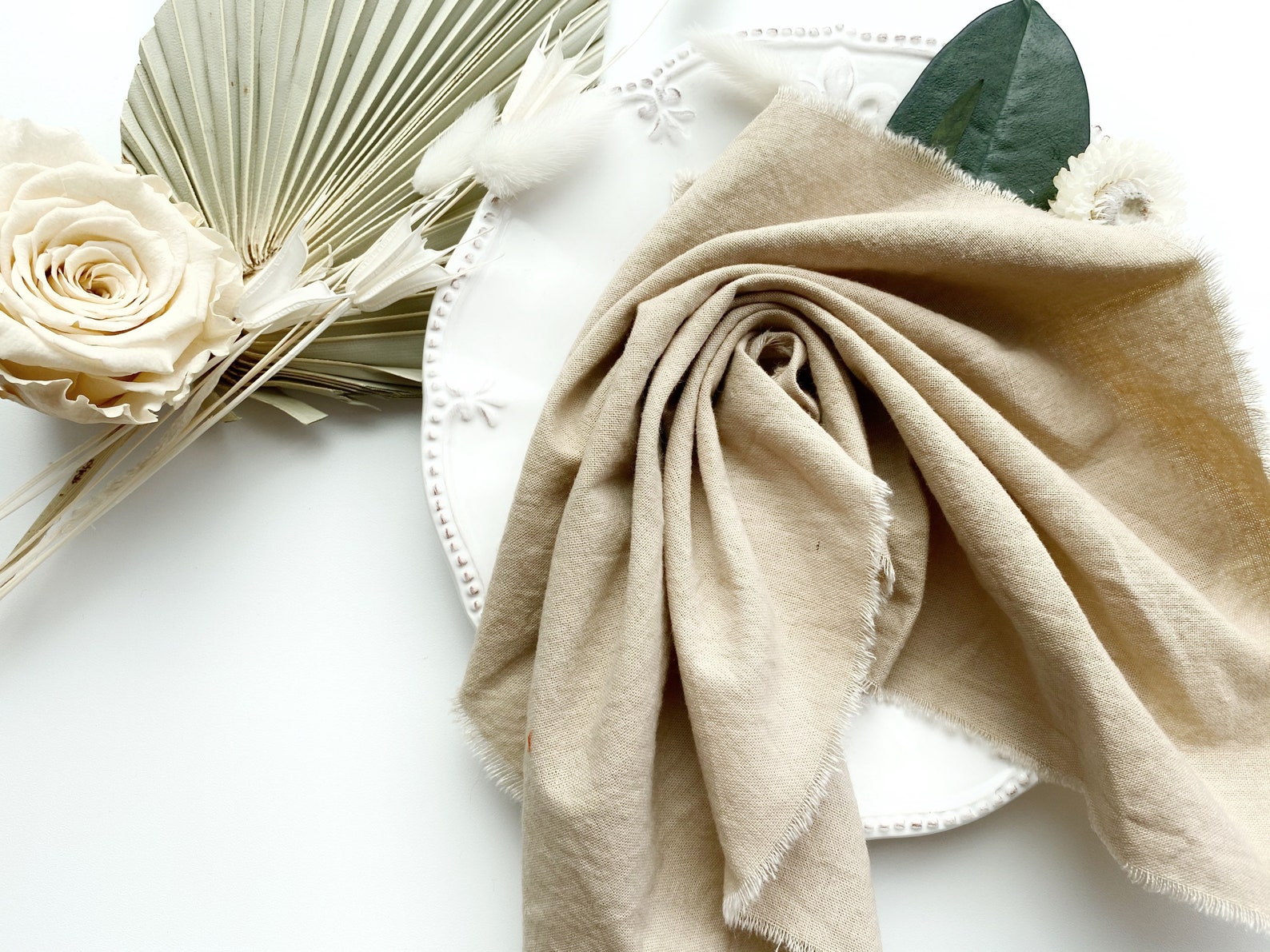 BEIGE cotton napkins Wedding cheesecloth dinner napkins Etsy