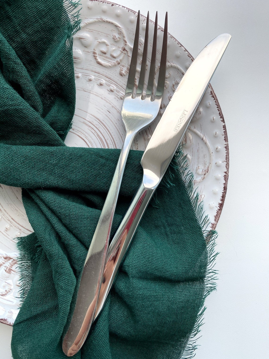 GREEN Double Gauze Napkins Green Table Decor Reusable Napkins Etsy