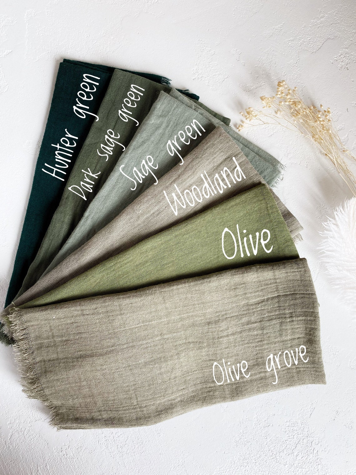 OLIVE GREEN Double Gauze Napkins Green Table Decor Reusable Etsy