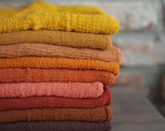 Hand Dyed Cotton Gauze Table Runner: Terracotta Wedding Decor
