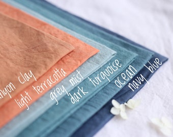 Hand dyed organic fabric scraps / Cotton fabric remnants / Gift for crafter / Made in Ukraine