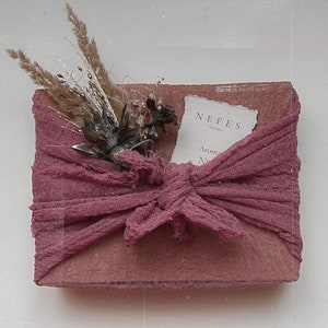 Confezione regalo ecologica / Tessuto Furoshiki tinto a mano / Confezione in tessuto di garza / Prodotto in Ucraina / Confezione regalo semplice e riutilizzabile per eventi