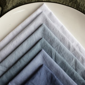 Cloth napkins Wedding napkins Dusty blue napkins image 5