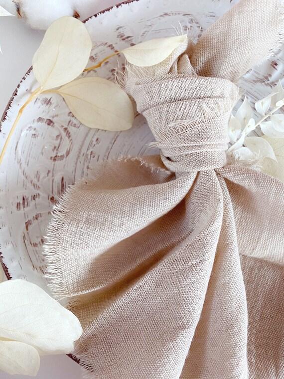BEIGE Cotton Napkins Light Colored Napkins Wedding Cheesecloth Etsy