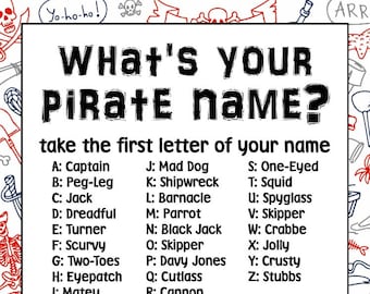 This is a graphic of Critical What's Your Pirate Name Printable It's just a photo of Critical What's Your Pirate Name Printable