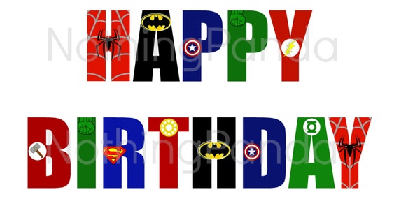 superhero happy birthday backdrop