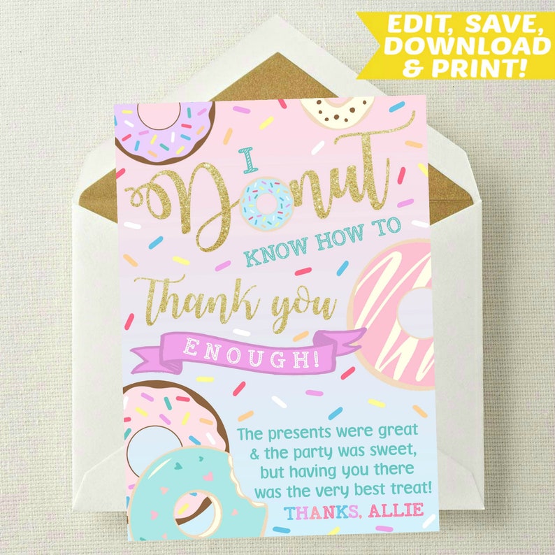 EDITABLE Donut Thank You Card Donut Thank You Donut Etsy editable-donut-thank-you-card-donut-thank-you-donut-etsy