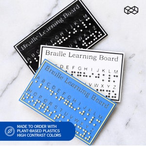 High contrast Braille learning board - educational tool for braille literacy