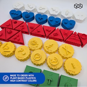 3D Universal Core Vocabulary: 3D-print van hoge kwaliteit (volledige set voor kleurensets beschikbaar)