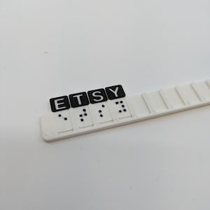 Personalized braille learning kit word with holder