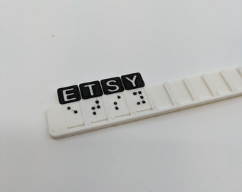 Personalized braille learning kit word with holder
