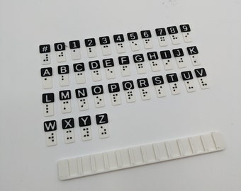 Braille learning kit + up to 12 characters holder