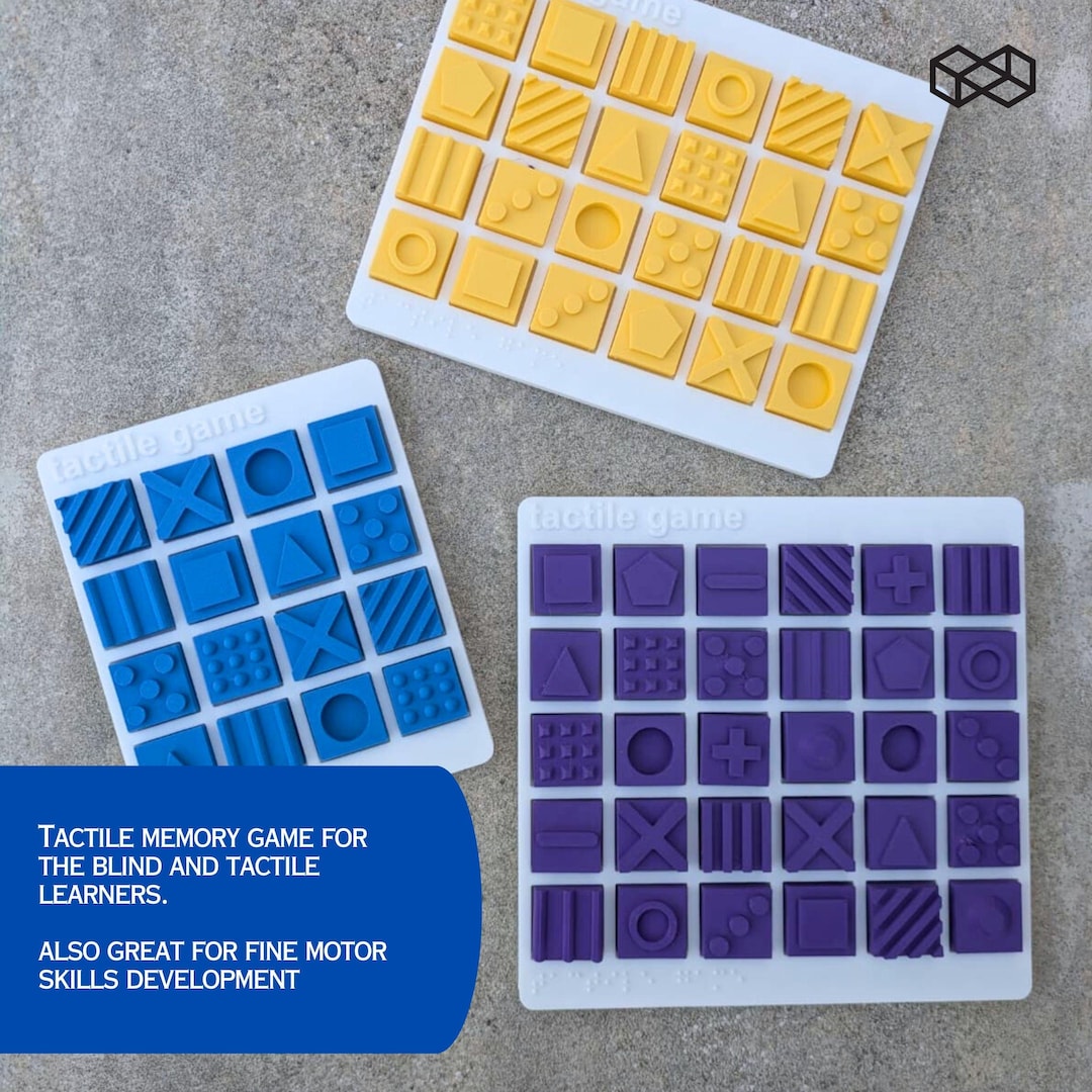 Tactile Memory Game – Sensory Matching Set for the Blind, Visually ...