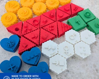 3D Universal Core Vocabulary - High Quality 3D Print (full set for color sets available)