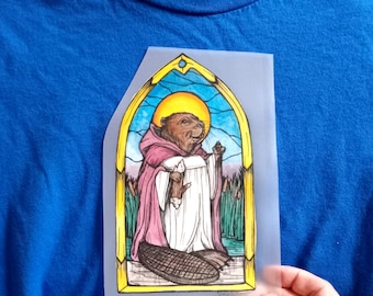 St. Beaver DTF Transfer | Patron Saint of Getting Things Done