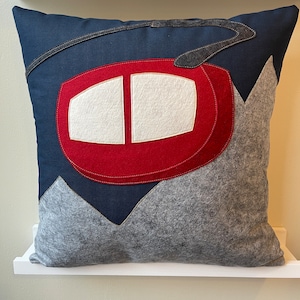 21&quot; Ski Gondola Red Tram pillow