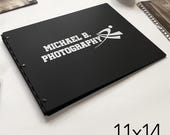 Classic Matte Black 11x14 Landscape Portfolio Book Case 11x14