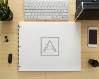 Classic Glossy White 11x14 - Portfolio Book Case 11X14 Landscape - screw post portfolio - Book Presentation - Classic Glossy White 11x14