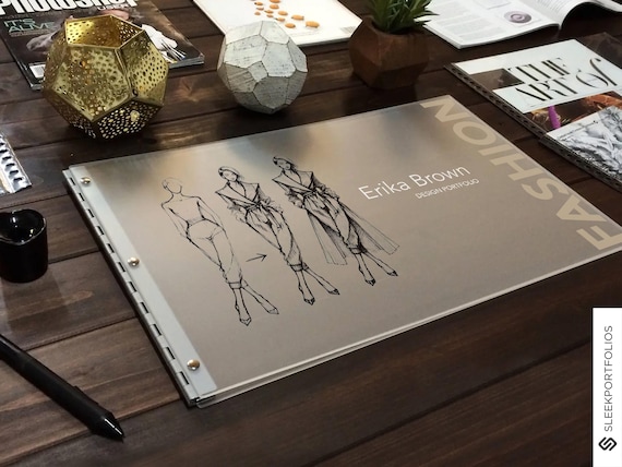 Frosted Clear Portfolio With Silver Hinge 11x17 Landscape