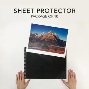 BLATTSCHUTZ - Archival Plastic Sleeves für Screwpost Portfolios - Erhältlich im Quer- oder Hochformat - 10er Pack