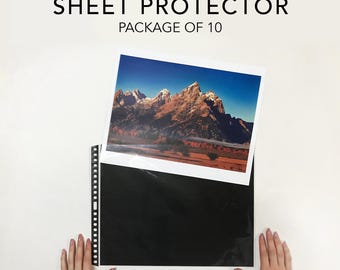 BLADBESCHERMERS - Plastic archiveringshoezen voor portfolio's met schroefpennen - Verkrijgbaar in liggende of staande uitvoering - verpakking van 10