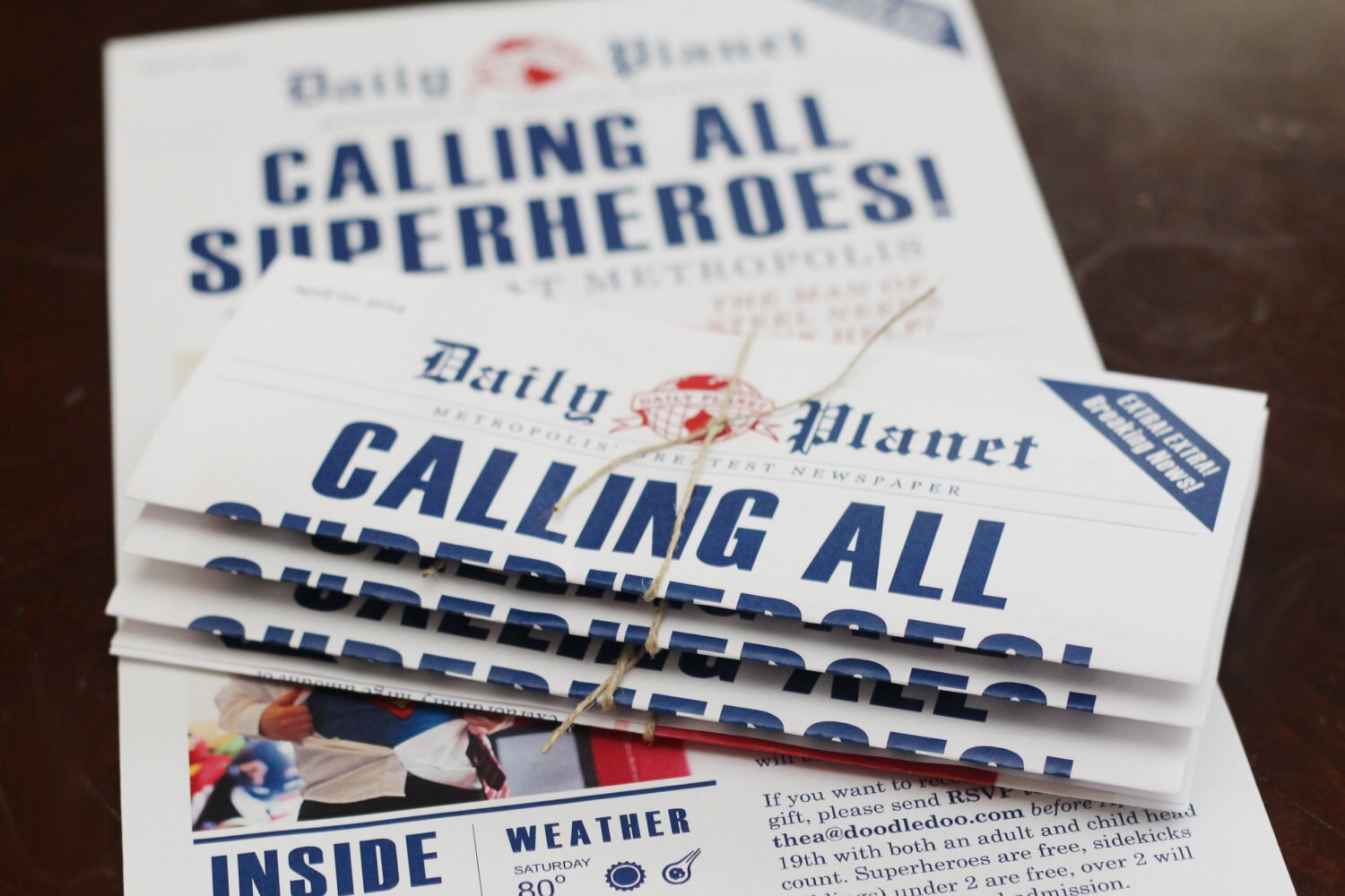 Superman Daily Birthday Invitation DIGITAL FILE Etsy