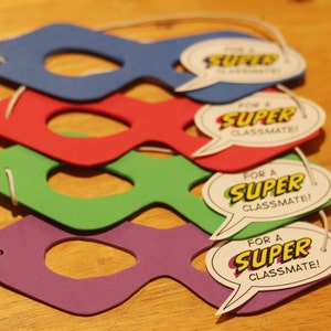 DIY Valentine&#39;s Superhero Masks DIGITAL FILE