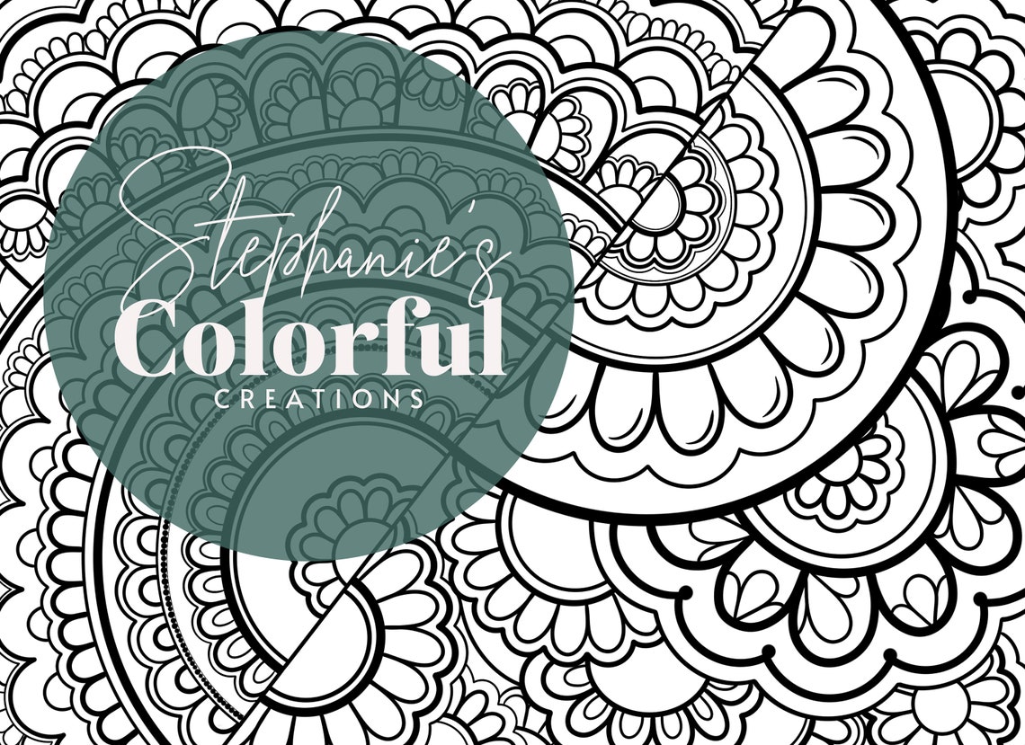 Mandala Coloring Page, Printable Coloring Page, Digital Coloring Book ...