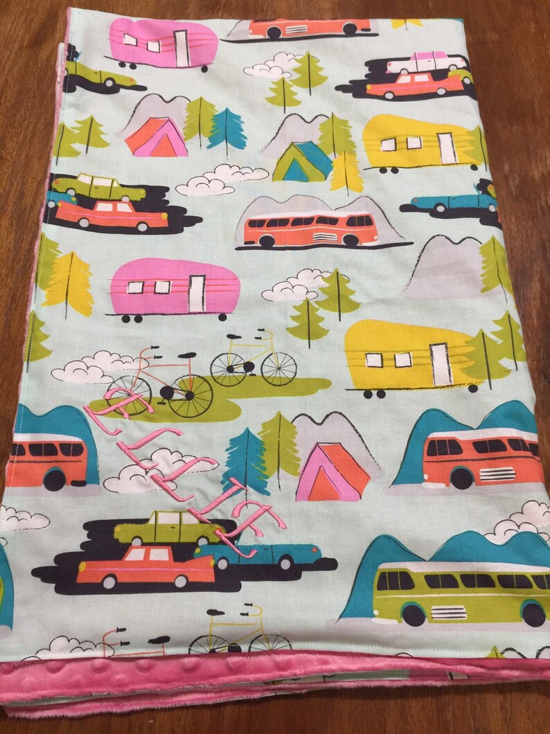 Camper Crib Sheet camping theme nursery custom fitted crib Etsy
