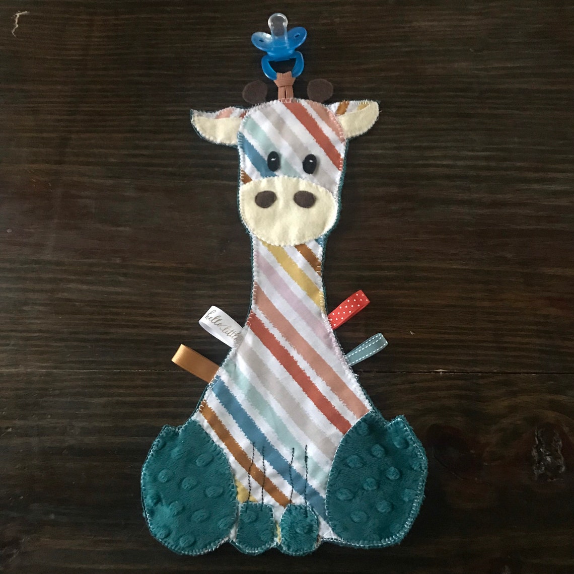 Baby Pacifier In Purple Color In Giraffe Character