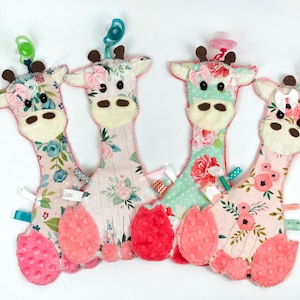 Personalized Giraffe Pacifier Holder: Safari Baby Lovey