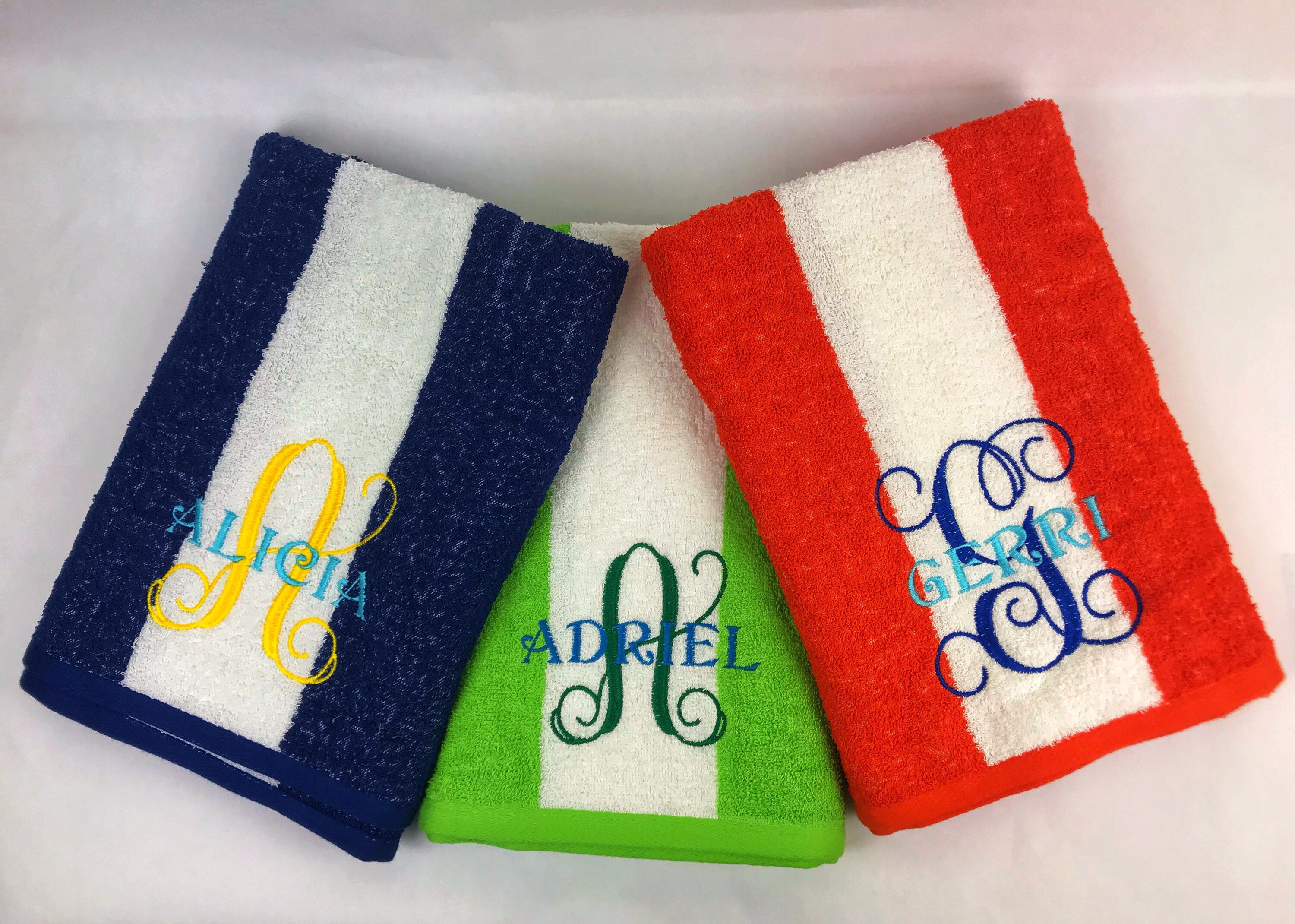 Personalized Beach Towel Monogrammed Swim Towel for Adults Etsy