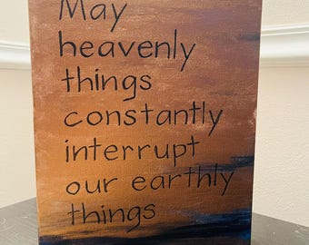 Personalized Wall Art; Calligraphy Canvas Painting; Custom Wedding Sign, Acrylic Art