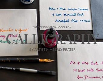 Calligraphy Services Including Envelope Addressing, Seating Cards, and Signage
