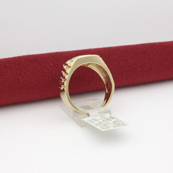 Men’s 14K Yellow Gold Invisible Set Square Natura… - image 10